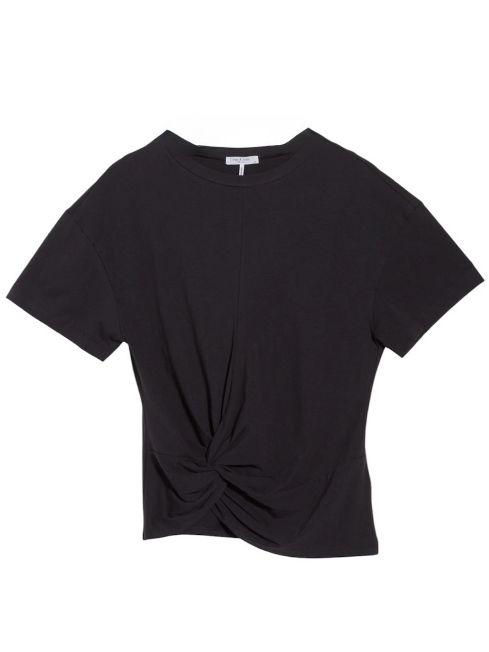 Rag & Bone Mia Draped T-Shirt in Black Size Small